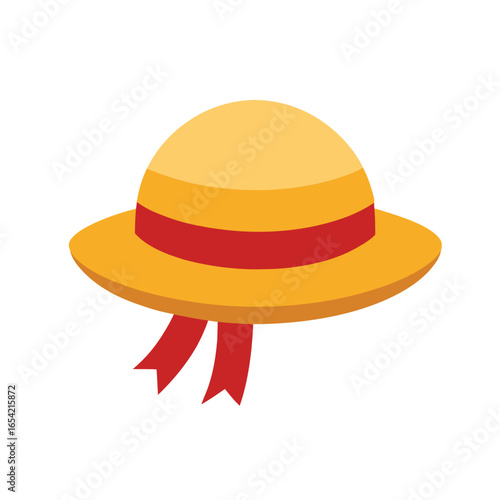 summer hat on white background