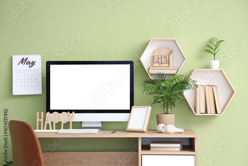 Comfortable workplace with ...