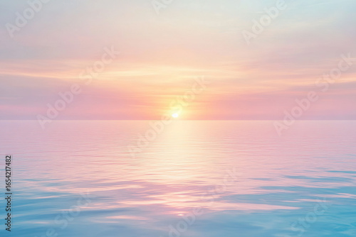 Abstract background of sea and sky, dreamy minimalist gradient image