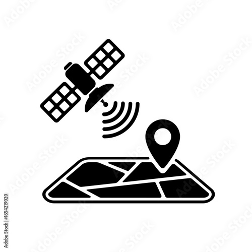 Satellite (GPS) vector icon illustration