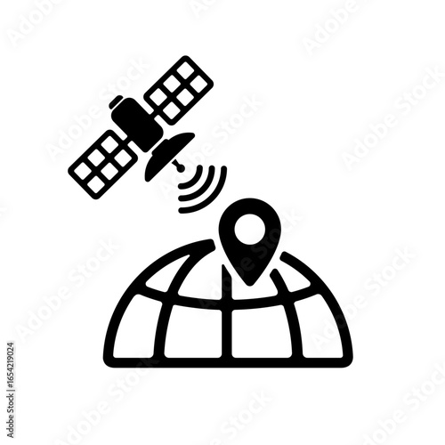 Satellite (GPS) vector icon illustration