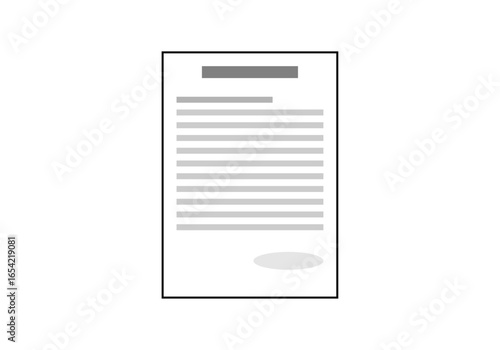 Documento escrito en fondo blanco