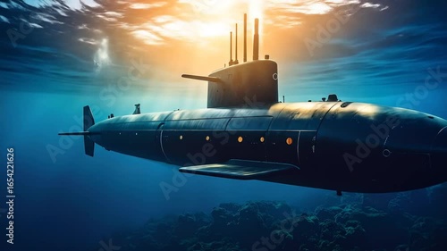 Wallpaper Mural Submarine underwater sunlight Torontodigital.ca