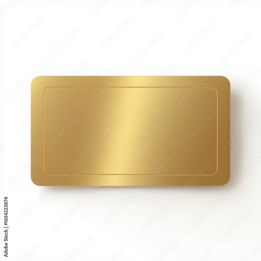 Gold Metal Plate Design , PNG isolated cut out image