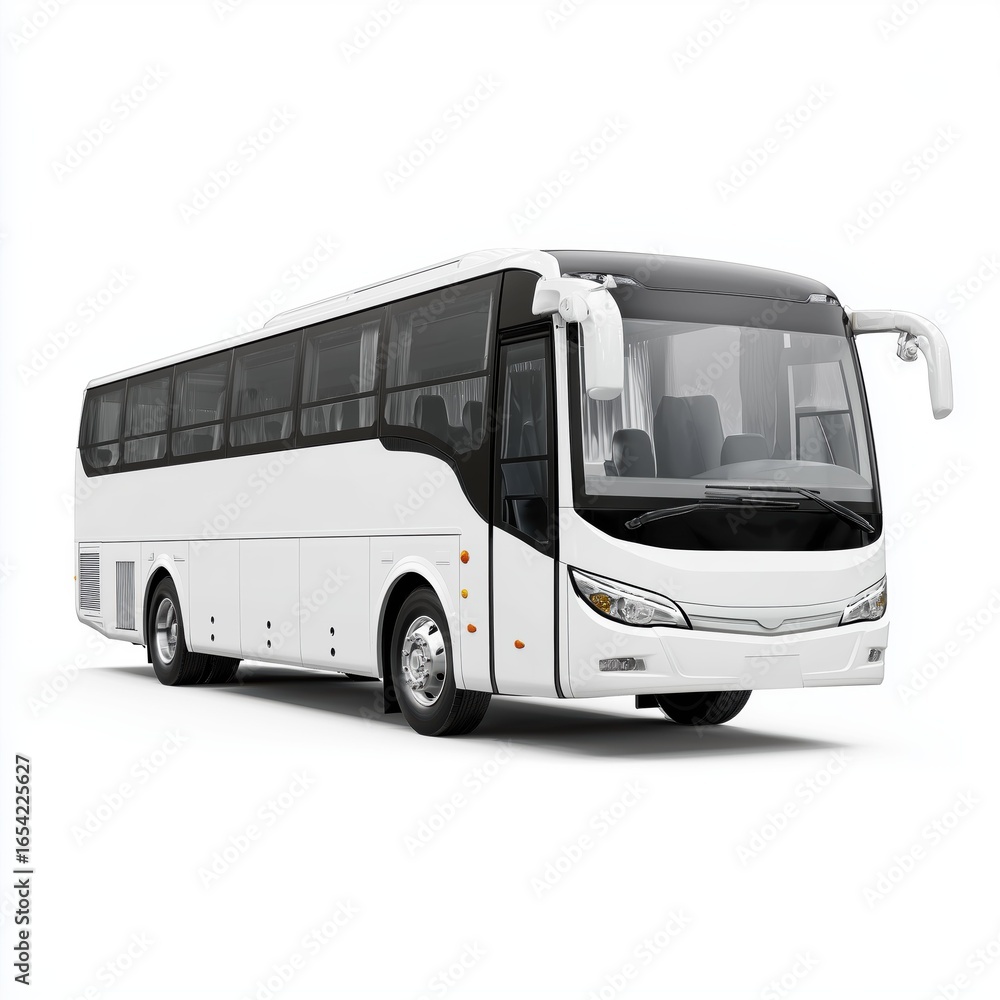 Elegant White Coach Bus - Modern Transportation , PNG isolated cut out image Elegant White Coach Bus - Modern Transportation , PNG isolated cut out image