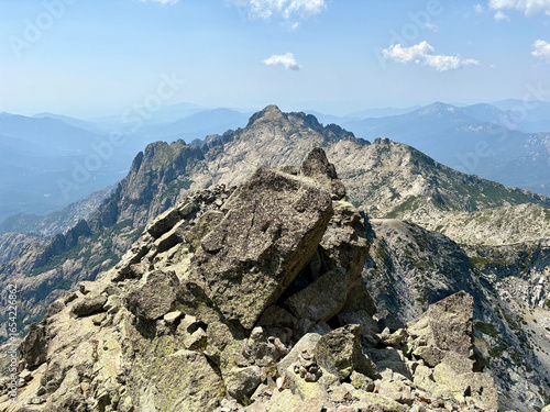 Vue depuis le sommet du Monte d'Oro en Corse