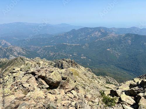 Vue depuis le sommet du Monte d'Oro en Corse