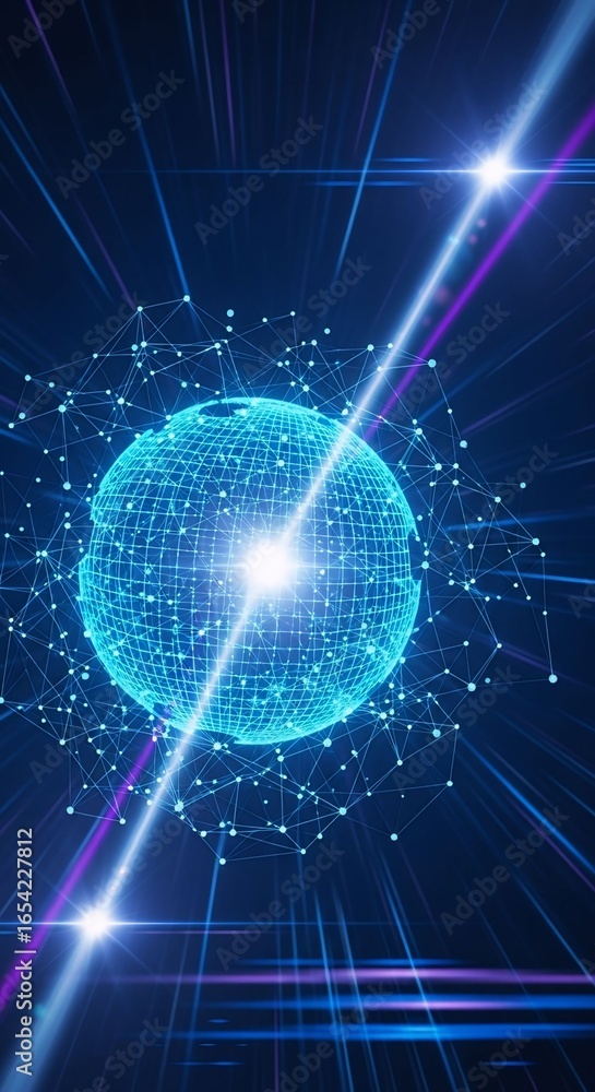 Obraz premium Global network background