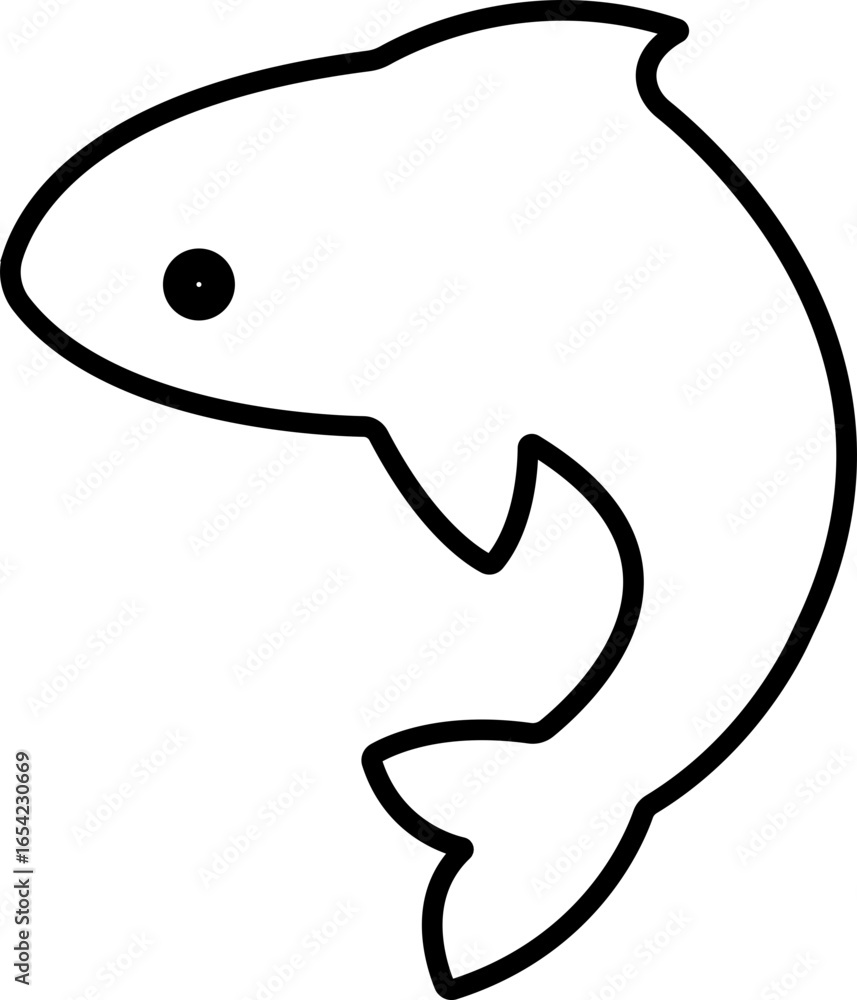 Fototapeta premium Fish icon.Fish skeleton icon silhouette, fishbone silhouette swimming vector illustration, skeleton of fish vector silhouette icon design on white background.food illustration sign collection.