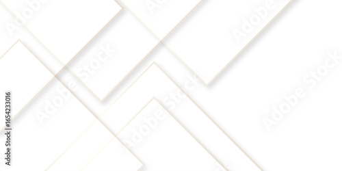 Abstract Minimal Geometric background with triangular bright light with soft shadows as pattern. White minimal line design. baseness technology and communication concept Decoration arrow design.