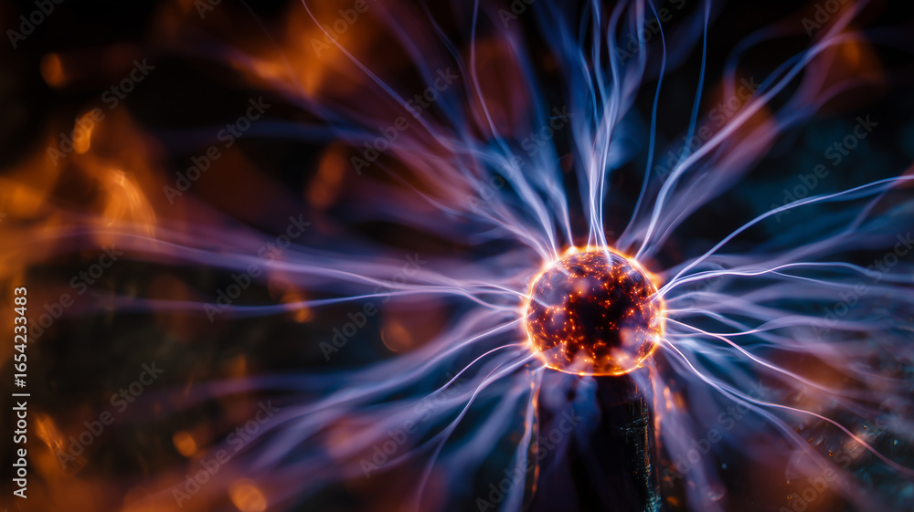 Obraz premium Plasma ball with electric arcs