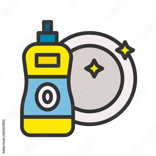 Dishwashing Soap icon vector image. Suitable for mobile apps, web apps and print media.
