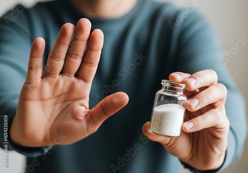 Person refusing milk