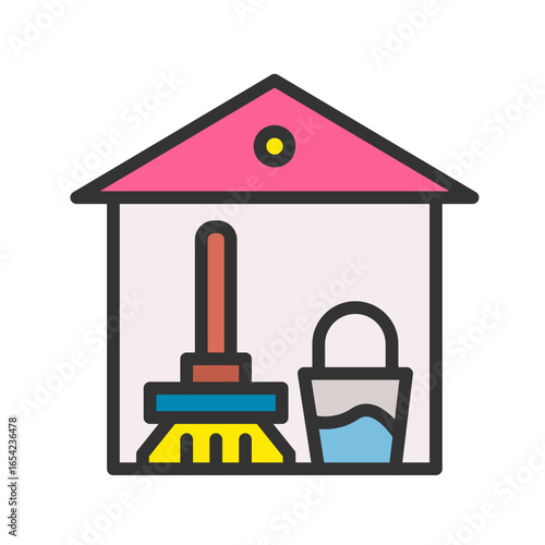 Store Room icon vector image. Suitable for mobile apps, web apps and print media.