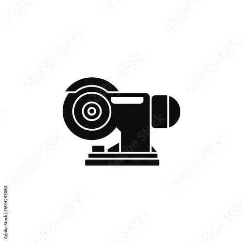 Black silhouette of a chop saw or cut off saw