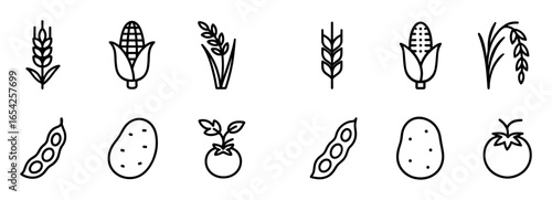 Minimalist Agriculture Icons