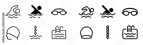 Watersport Line Icons