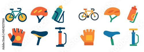Cycling Essentials Icons