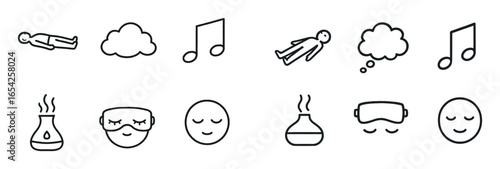Yoga Relaxation Icons