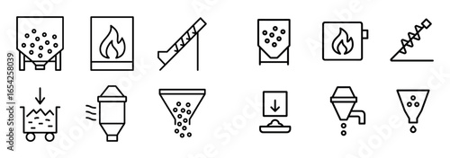 Biomass Energy Icons
