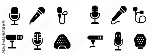 Microphone Icons Grid
