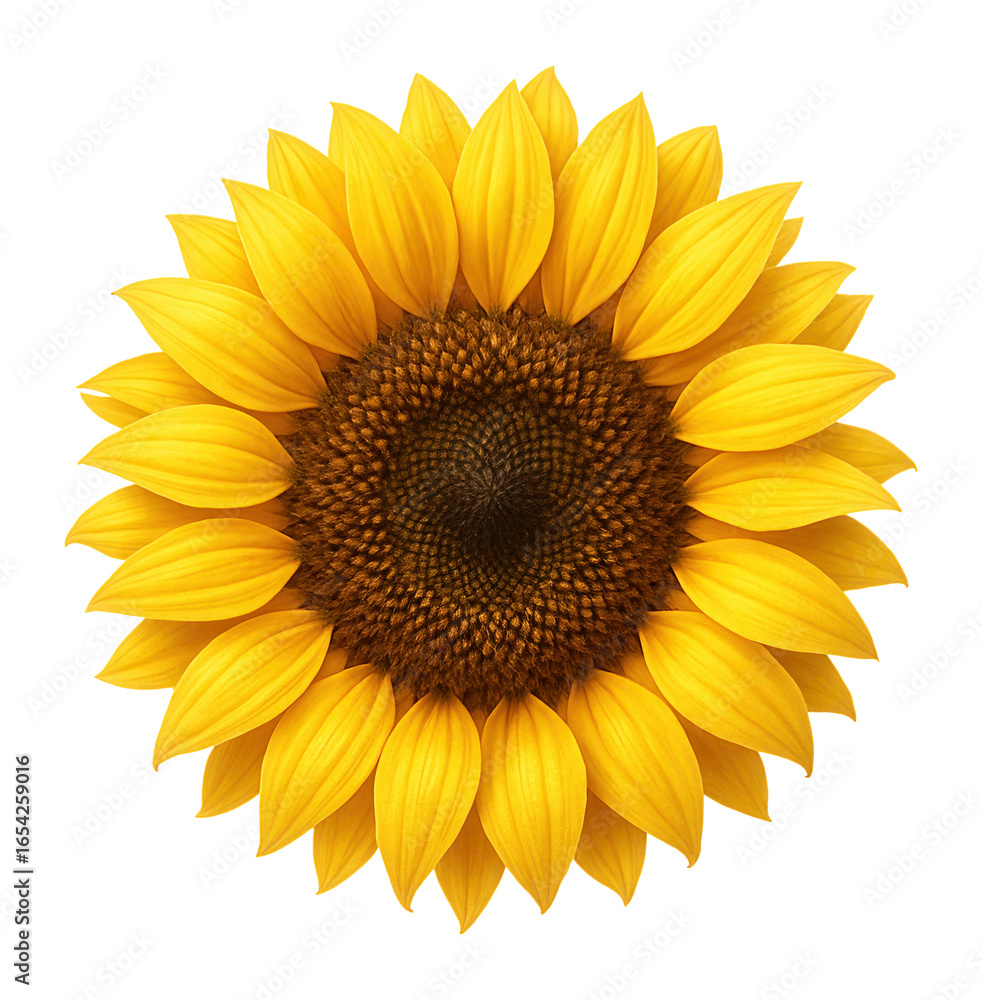 Fototapeta premium Vibrant sunflower illustration.