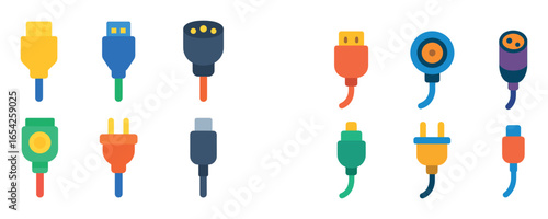Colorful Cable Icons
