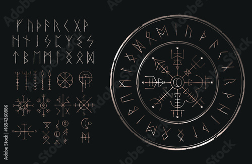 Dark metallic ethnic Geometric