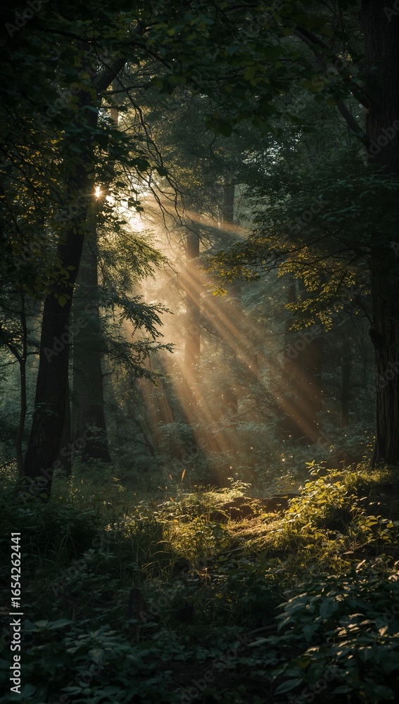 Obraz premium morning in the forest