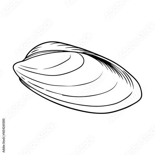 Seafood mussel icon transparent background