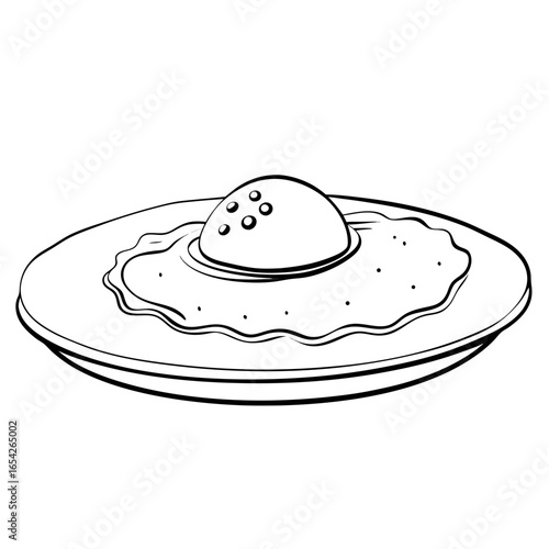Meat and fish omelette icon transparent background