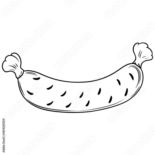 Meat and fish sausage icon transparent background