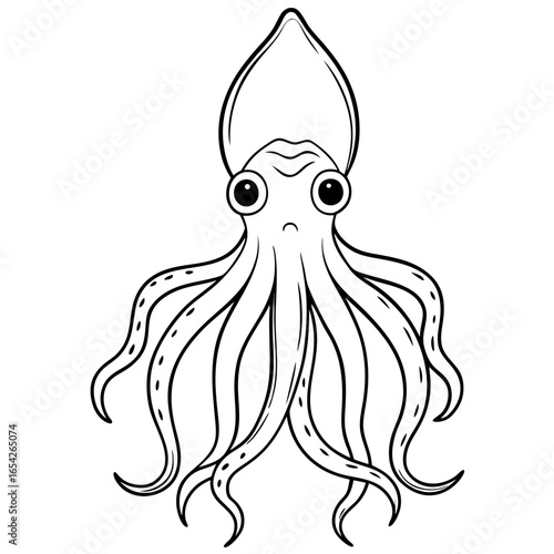 Seafood squid icon transparent background
