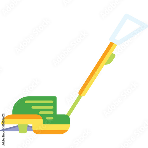 Grass Trimmer Vector Flat Illustration