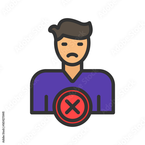 Bad icon vector image. Suitable for mobile apps, web apps and print media.