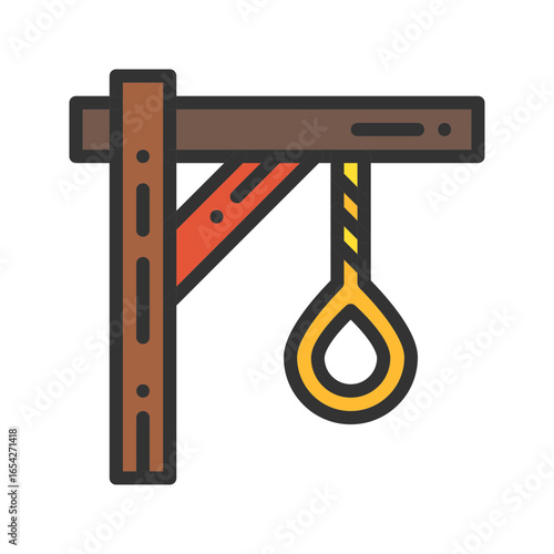 Noose icon vector image. Suitable for mobile apps, web apps and print media.