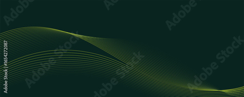 abstract green wave background
