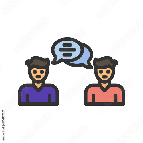 Talkative icon vector image. Suitable for mobile apps, web apps and print media.