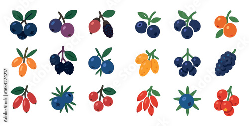 Colorful Berry Icons