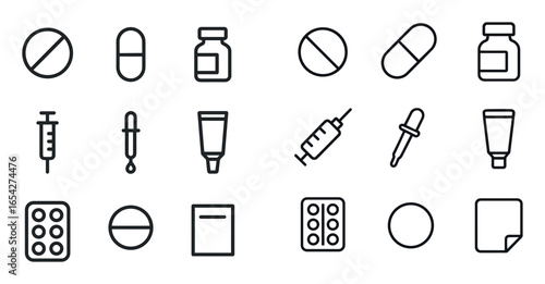 Minimalist Medicine Icons