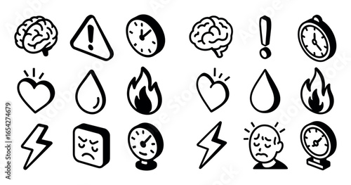 Mental Health Icons Grid