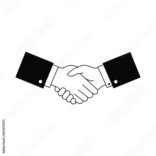 Vector art of two hands shaking in agreement