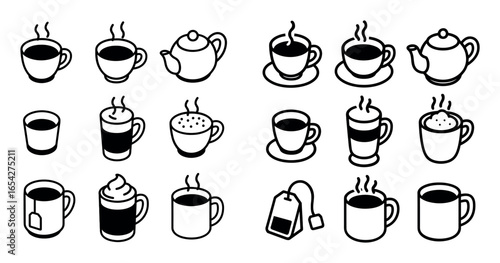 Isometric Hot Drink Icons