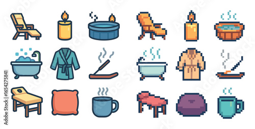 Relaxation Pixel-Art Grid