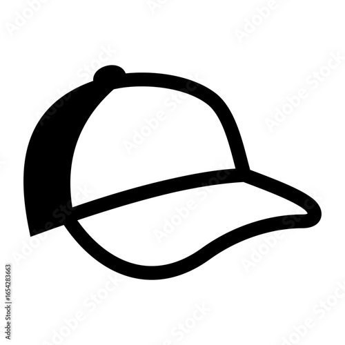icon vector illustration of a baseball cap or hat or snapback