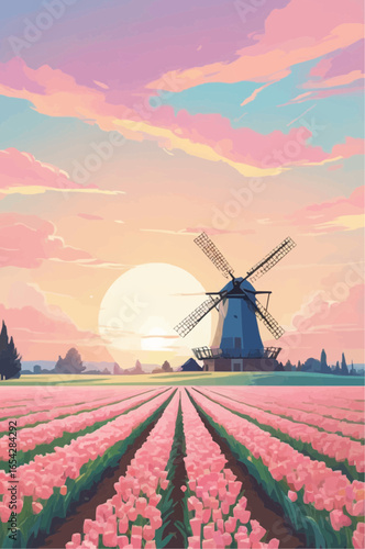 windmill in the netherlands