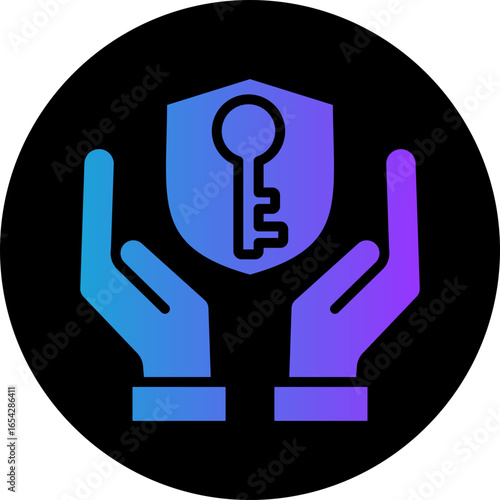 Permission glyph gradient icon