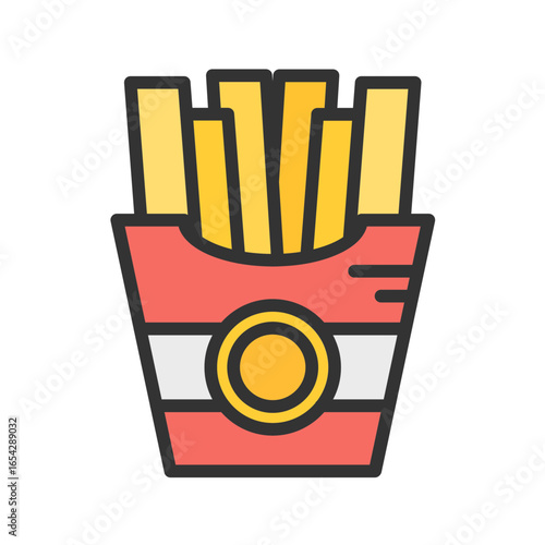French Fries icon vector image. Suitable for mobile apps, web apps and print media.