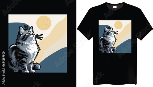 Cat T shirt Design