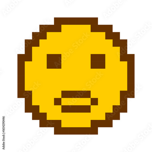 Happy and Sad Pixel Emojis: Emotional Duo Set, Pixelated Moods: Retro Smiley and Frowny Face Art, Opposite Expressions: 8-bit Happy and Sad Icons
